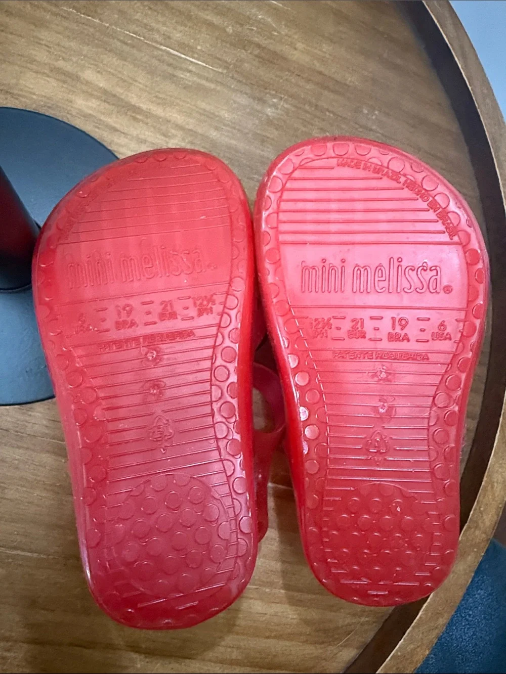 Mini Melissa Red Minnie Mouse Jelly Sandals toddler size 6